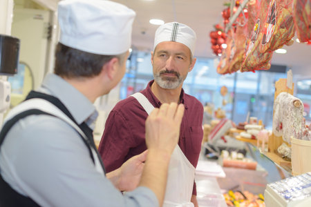 Two butchers talking