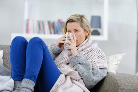 disease woman during treatment at home