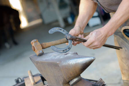 steel made horseshoeの写真素材