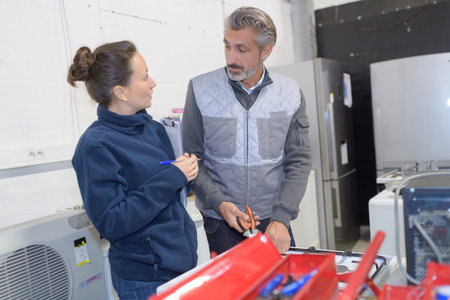 Mechanics in workshop