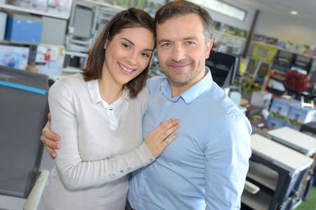 couple working togetherの写真素材