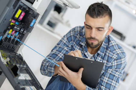 the photocopier technicianの写真素材