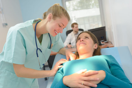 young female doctor caring patient at the hospital