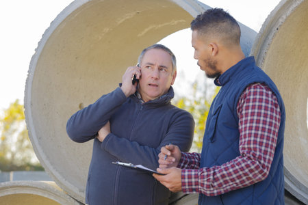 chemical industrial engineer on the phone