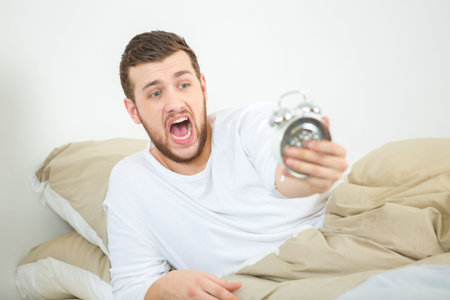 man very late for work