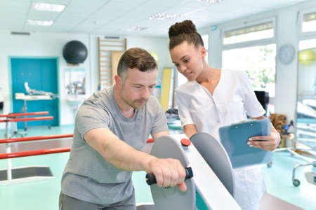 modern rehabilitation physiotherapyの写真素材