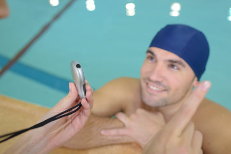 swimmer in swimming pool