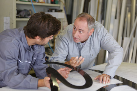 metalwork apprentice in metallurgy training classの写真素材