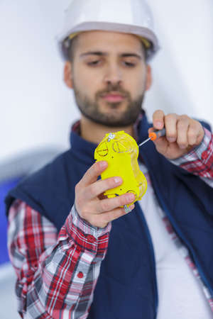 construction worker on siteの写真素材