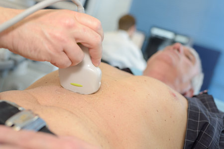 Ultrasound on the belly
