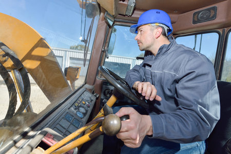 operating a heavy building equipment