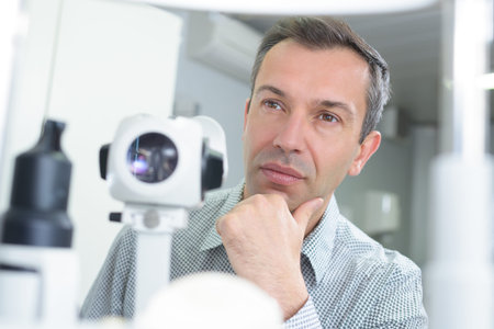 puzzled doctor thinking about the diagnosis