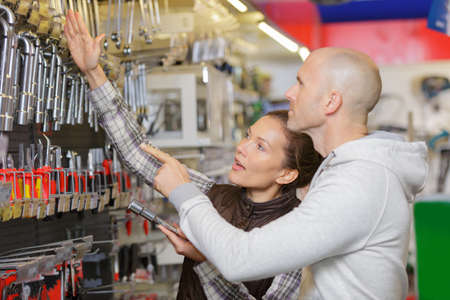 the hardware department representativeの写真素材