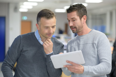 showing the ideas to the colleague