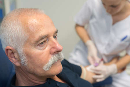 taking some blood for the labの写真素材