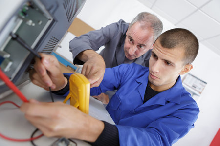 apprentice calibrating printer