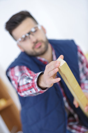 arpenter got the right measuresの写真素材