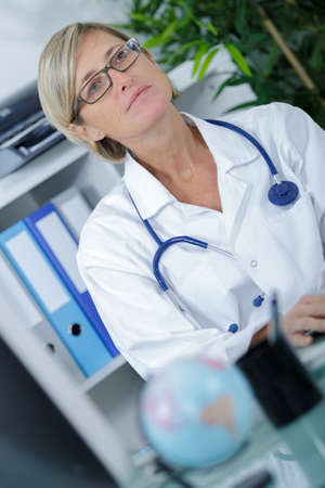 mid age female doctorの写真素材
