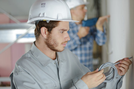 inspecting the loose wires