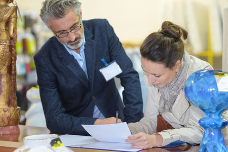 Auction house categorising lots