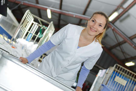 female in laundryの写真素材