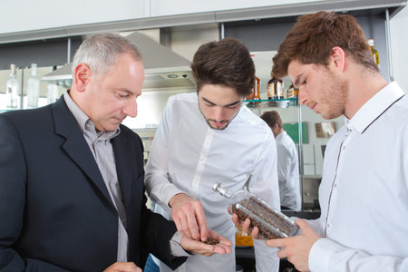 manager and collegues working