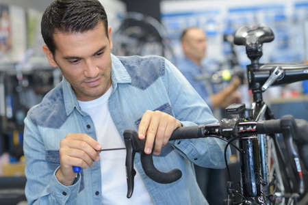 bicycle repair shopの写真素材