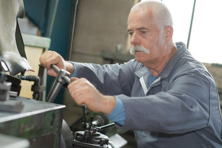 machinist in the garage