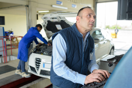 worker at a repair station