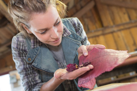 female working at her workshop