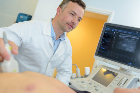 having an ultrasound on the stomach