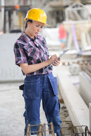 A female construction workerの写真素材