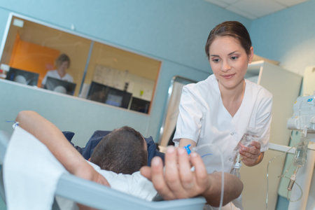 beautiful happy female doctor doing her dutyの写真素材