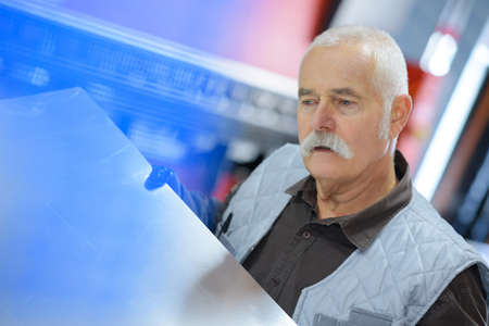 older male steel workerの写真素材