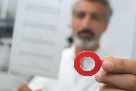 mature male opticianの写真素材