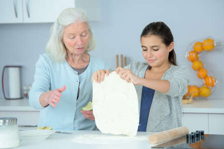 sharing the family pastry secretの写真素材