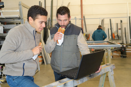 modern building business and workers