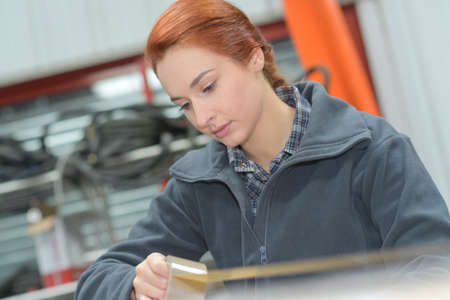 female warehouse workerの写真素材