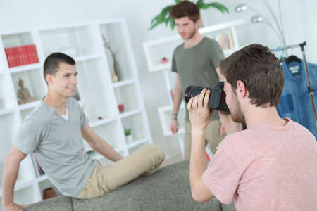 young amateur photographerの写真素材