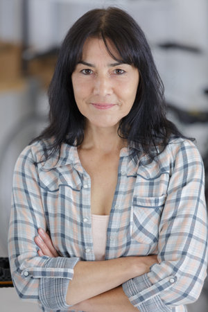 beautiful mature woman smiling