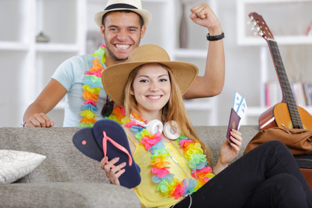couple vacation beach holiday concept
