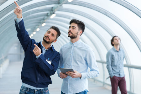 engineers discussing new construction project