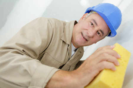 a painter and wall painting