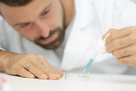 portrait of a microbiological laboratory test