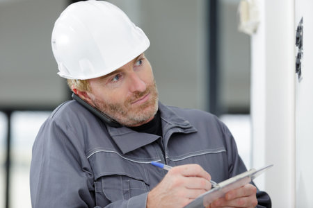 thoughtful male architect with pen