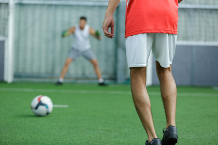 a footballer during football training