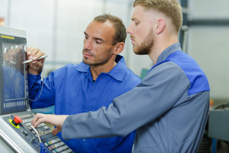 men and the machine operation