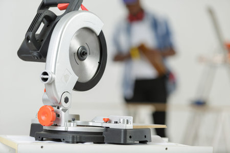 close up of a circular saw