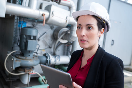 female engineer wearing a hard hat