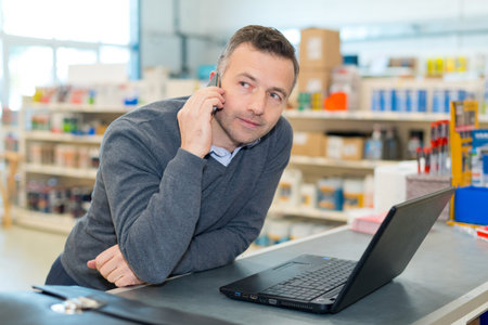 sales assistant working in a store